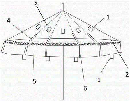 一种可增阔遮蔽面积的伞的利记博彩app附图